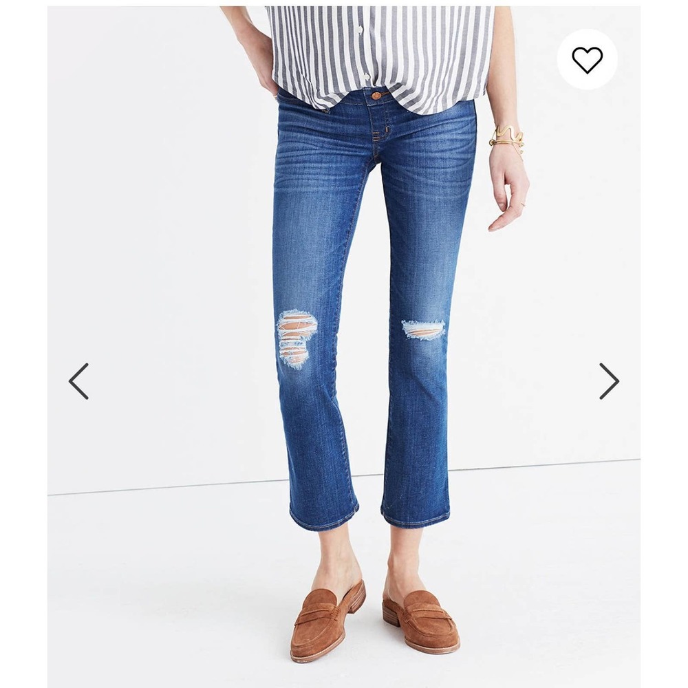 Madewell Maternity Demi-Boot Jeans in Robin Wash size 25